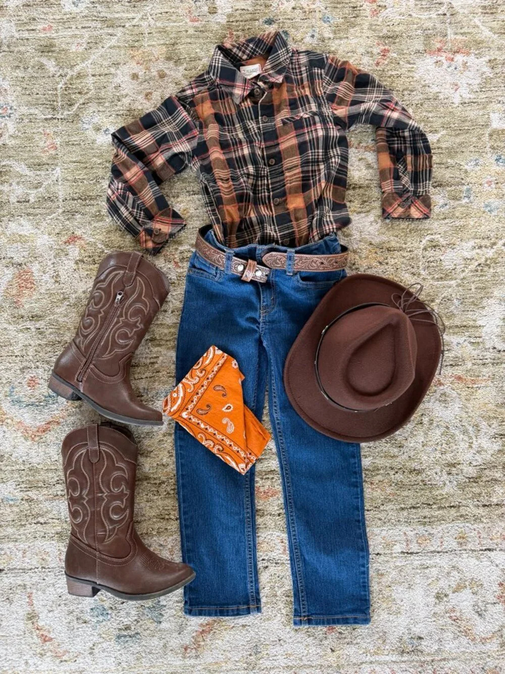 Kids Cowboy Western Costume Outfit Size 5/6 Levi’s Me & Henry Boots Hat 7 Pc